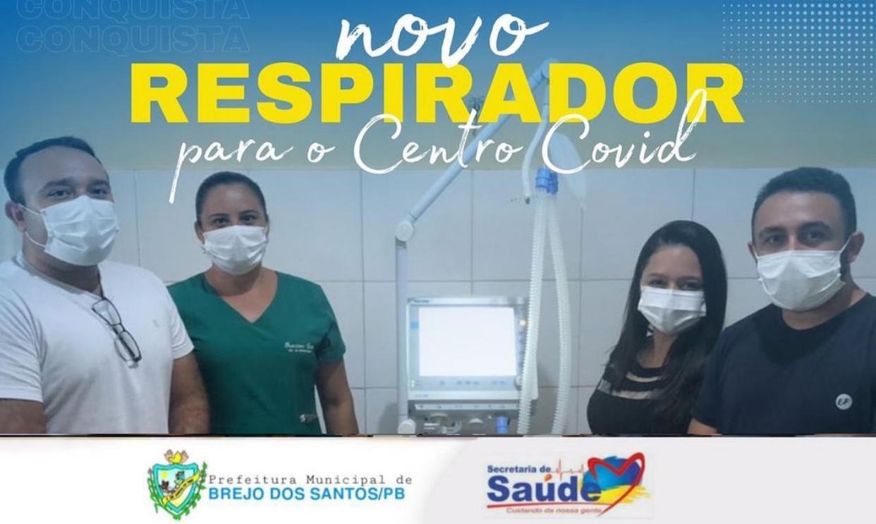 Leia mais sobre o artigo Brejo dos Santos – PB ganha  um novo respirador para o centro COVID – Todos contra a COVID-19