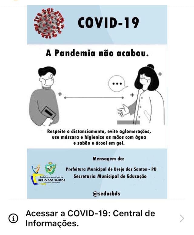 Leia mais sobre o artigo Alerta contra a COVID-19!